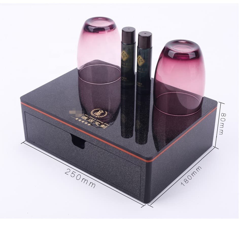 Acrylic Hotel Supplies Custom Storage Box Display Cup Holder Toothbrush Wash Disposable Toothbrush Organizer