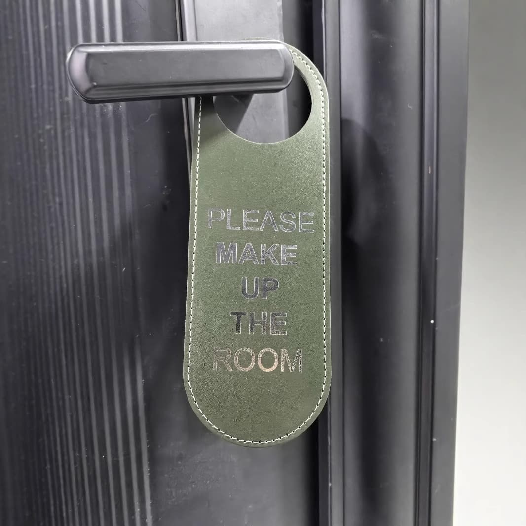 Cross-Border Door Sign, English Do Not Disturb Leather Office Meeting Room Indicator