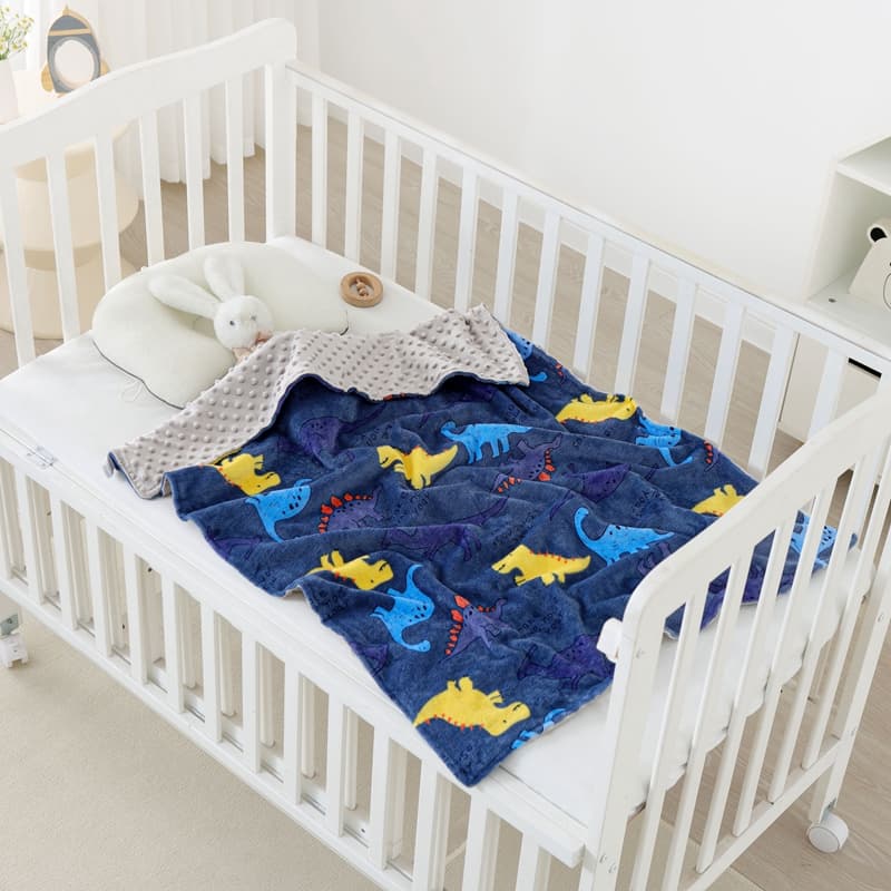 Baby Bean Blanket Flannel Cover Blanket Spring Autumn Thin Baby Nap Blanket Children's Blanket All-Season Cartoon Pattern