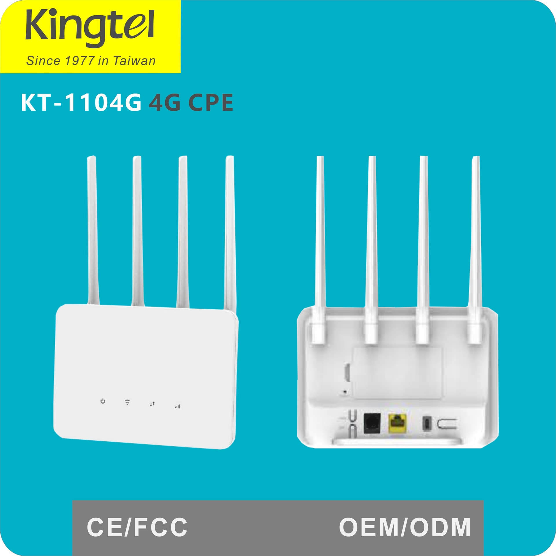 Kingtel 1104G 4G CPE 4G Wireless Router WiFi Hotspot with TR069 and Full Network Compatibility