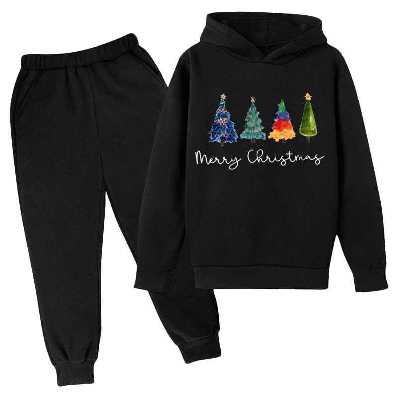 Amazon Exclusive New Children's Fleece Hoodie Set Casual Trendy Brand Hot Selling Kids Sweatshirt Factory Wholesale