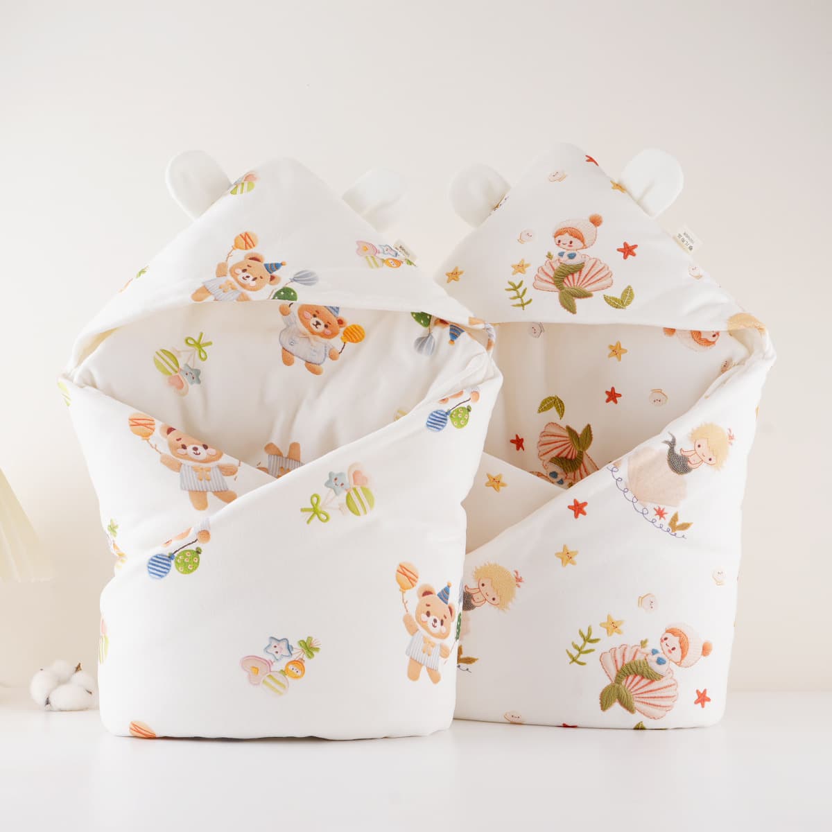 Newborn Baby Swaddle Blanket 200g Cotton Newborn Wrap Spring Autumn Baby Quilt Autumn Winter Swaddle Outdoor Wrap Blanket
