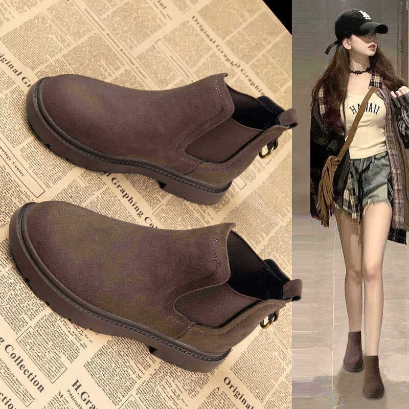 Genuine Leather Martin Boots for Women, Women's Short Boots, 2026 New Thick Sole Chelsea Boots, Summer Women's Boots