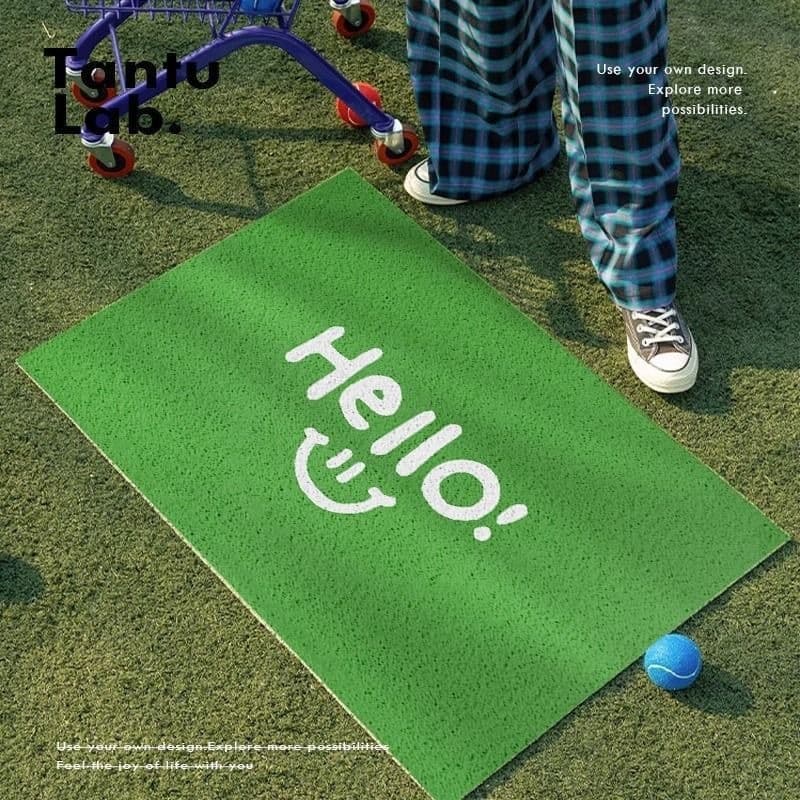 Hello Series Entry Door Mat Household Wire Loop Front Door Doormat Entrance Hallway Rug Mud Scraper Mat