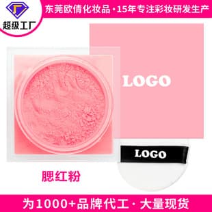 Cross-border no-logo blush powder long-lasting waterproof oil-control non-caking brightening blush powder