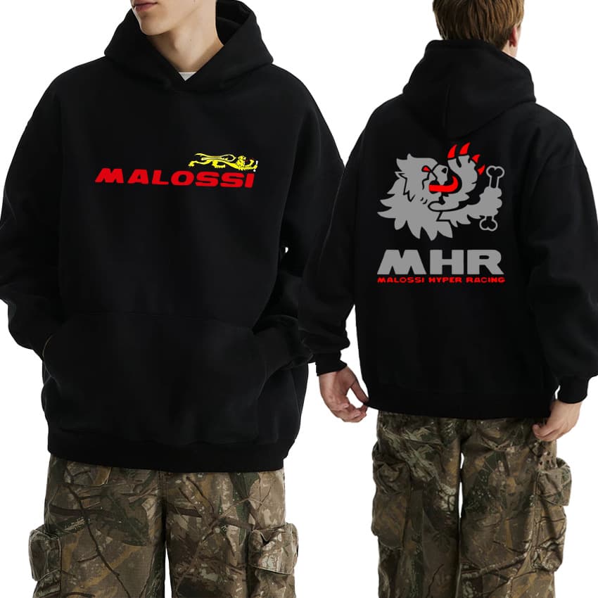 2025 New in Malossi Theme Double Sided printed Hoodies Men w