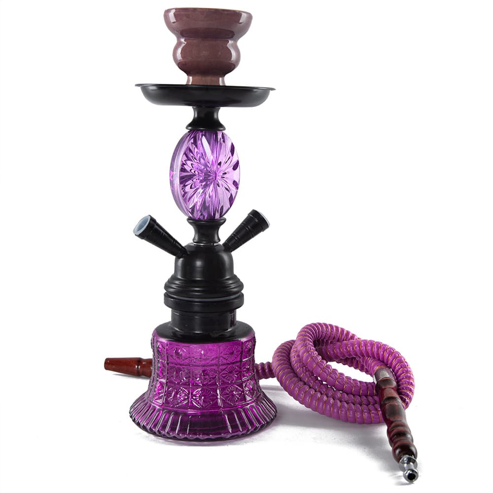 E-commerce cross-border new purple Arabic hookah small pot metal high-end ktv bar special glass pipe