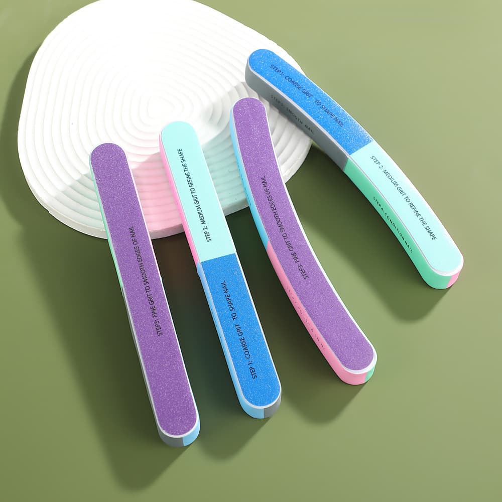 New polished nail polishing surface, seven-sided polishing nail polishing strip, frosted sponge, nail repair double-sided silver polishing stick