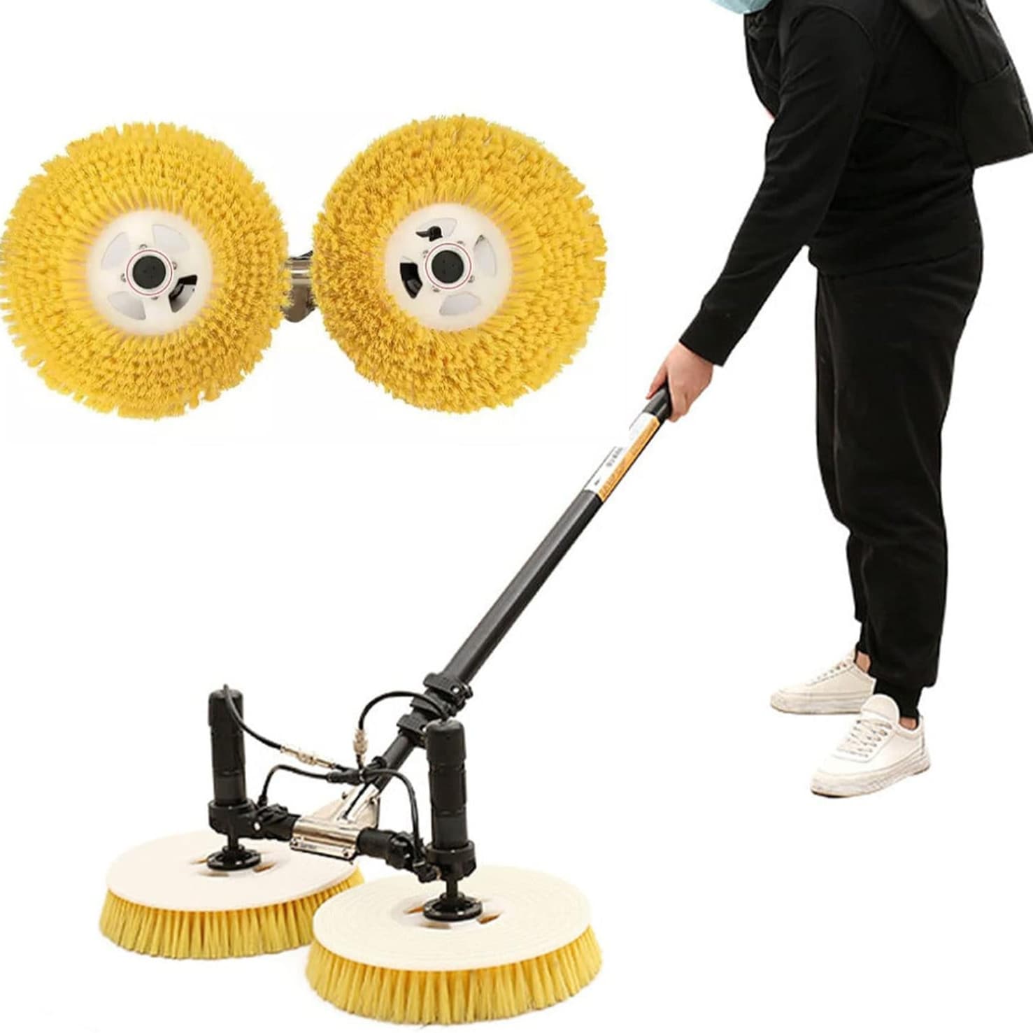 Solar photovoltaic panel cleaning robot foreign trade Amazon manufacturer wholesale cleaning brush bulk supply double-head device