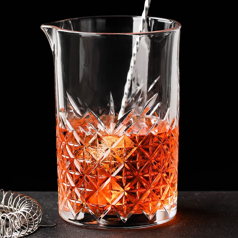 Japanese-style crystal mixing glass, home bar cocktail mixing cup, bartending tool set equipment