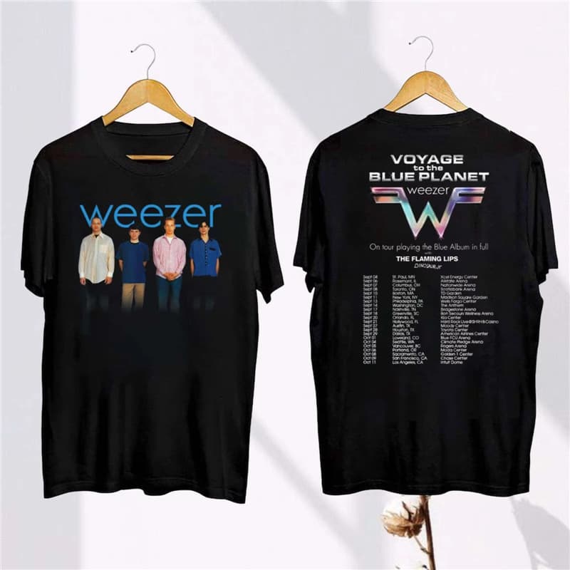 Weezer Band Cotton T-Shirt Vintage Men Women Hip Hop Tee Fashion