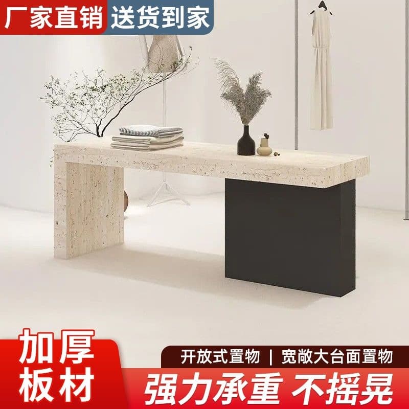 Island Display Table, Clothing Store Bar Counter Partition Cabinet, Display Stand, Central Table for Women's Clothing Accessories
