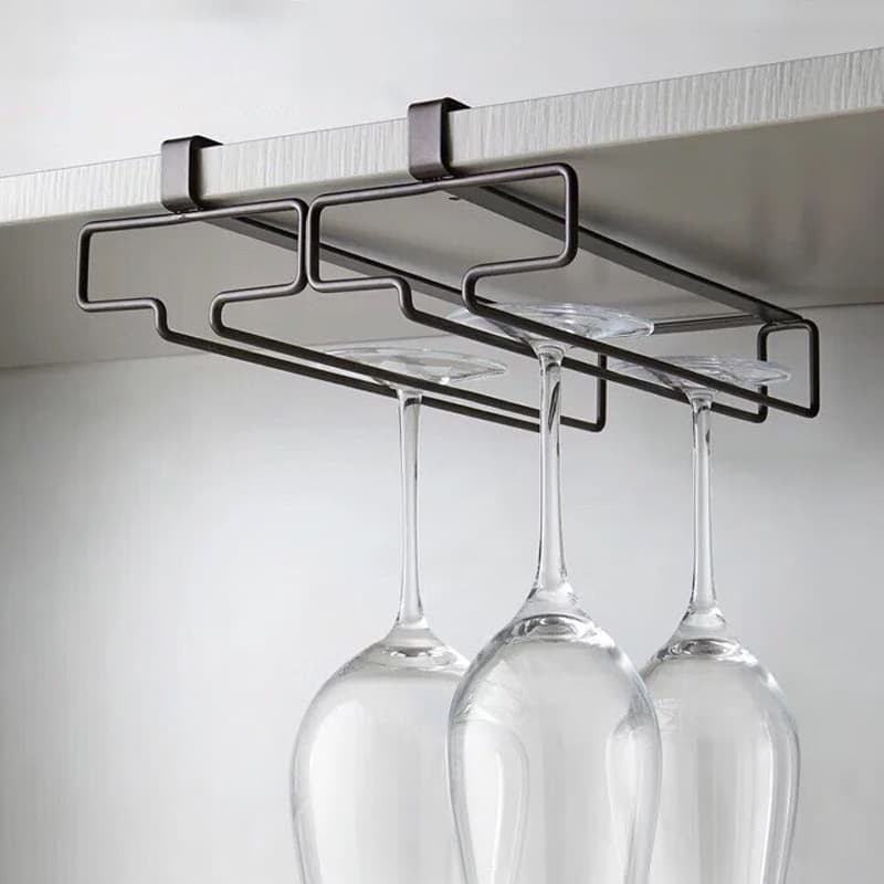 Household Wrought Iron Creative Wine Glass Holder, Wall-Mounted High-End Wine Glass Storage Rack for Factory Wholesale