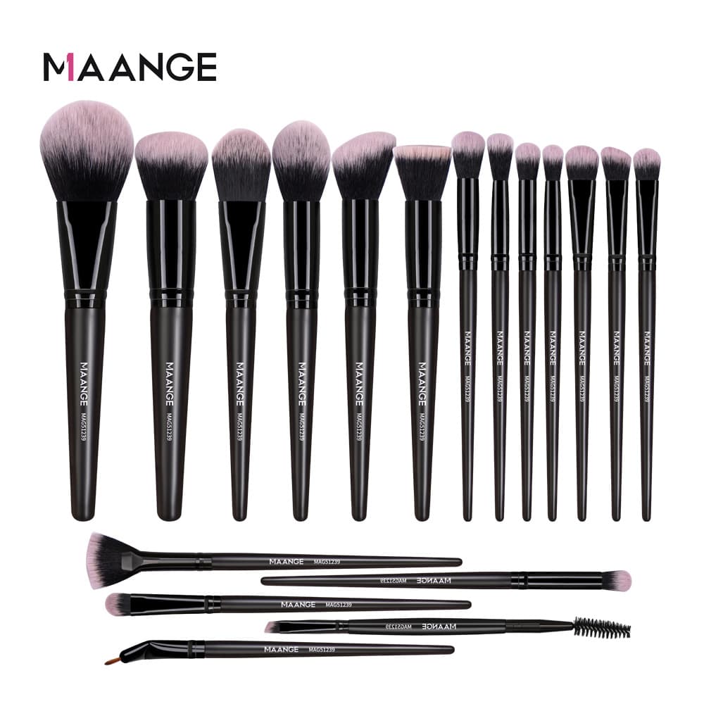 Cross-border bestseller MAANGE 18-piece makeup brush set concealer brush eyeshadow brush full set of beauty tools