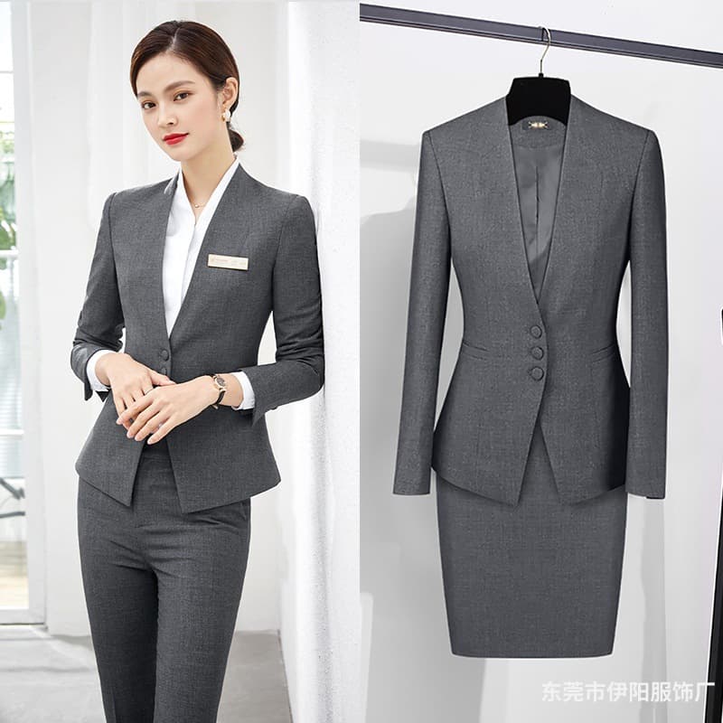 Suit New Business Suit Women's Business Formal Wear Jewelry Hotel Front Desk Work Clothes Spring and Autumn Fashionable Professional Wear