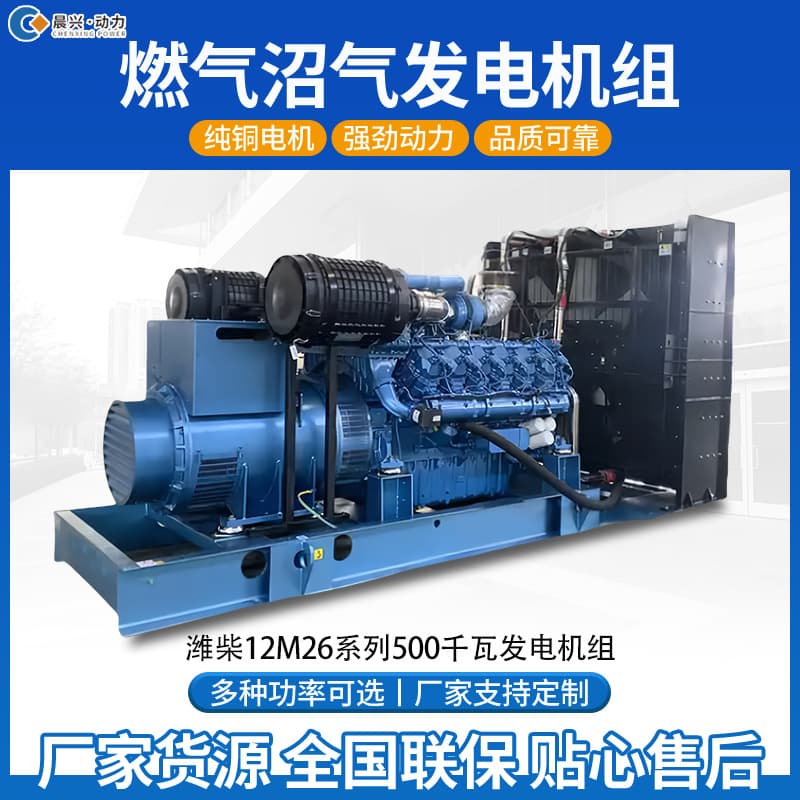 Large Gas Generator Sets 600kw 800Kw Natural Gas Biogas Oilfield Farms High-Power Parallel and Grid-Connected