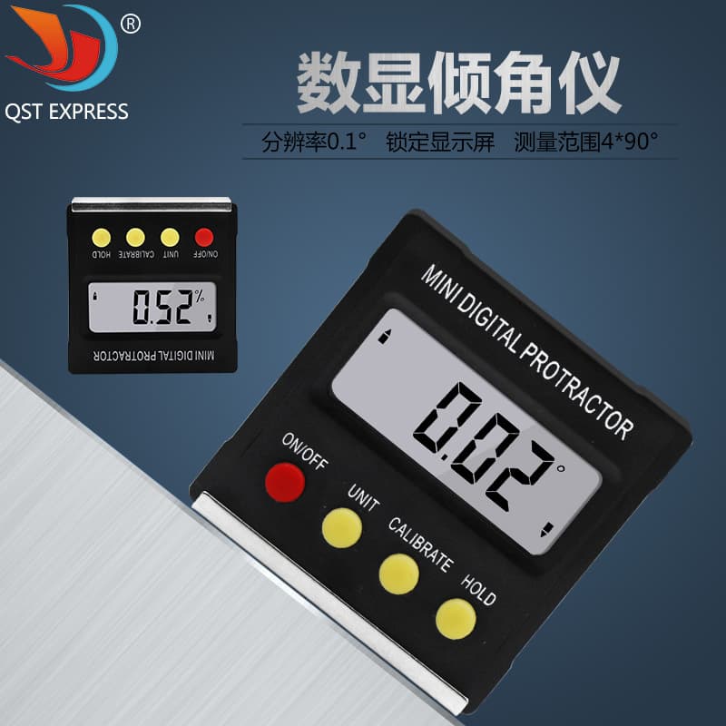 Black mini electronic digital display inclinometer slope level protractor magnetic angle ruler tilt box wholesale