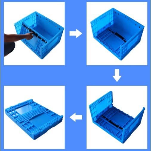 Liyou Manufacturer Large Foldable Box with Lid, Thickened Rectangular Storage Box for Logistics and Industrial Turnover