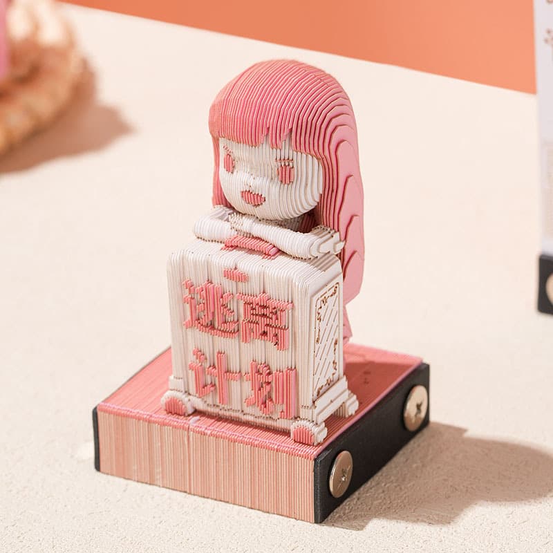 3D Paper-cut Escape Plan Tear-off Notepad, Artwork, High-value Desk Calendar, Cute Memo Pad, Tear-off Chinese-style