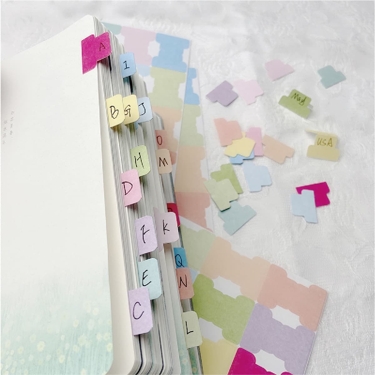 Classification Labels Thickened Writeable Tear-Proof Color Notebook Bookmarks Self-Adhesive Sticky Notes Index Labels