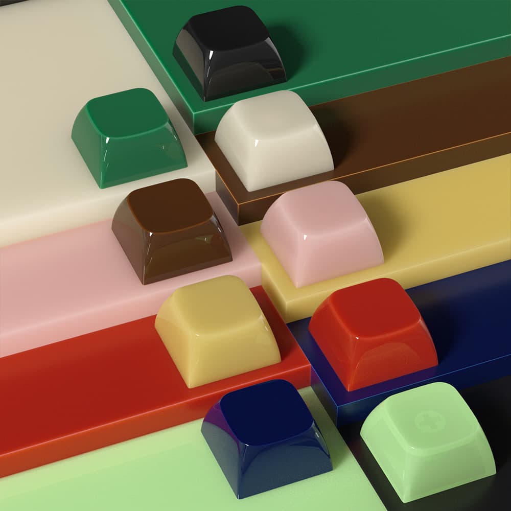 Jade PC XDA Keycaps Mechanical Keyboard Keycaps Jade Translucent Light-Transmitting Keycaps Blind Spot Keys DIY Customization