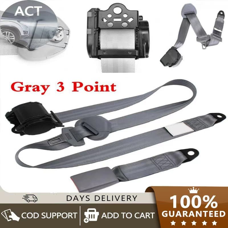 Cross-Border Fully Automatic Three-Point Car Seat Belt, Retractable Driver Safety Belt with Base Socket