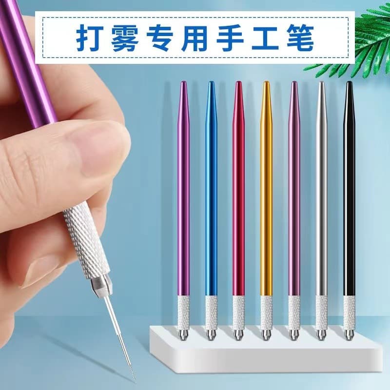 Embroidery manual misting pen, eyebrow misting magic pen, round three and round five needle eyebrow tattoo pen, semi-permanent supplies tools, lightweight.
