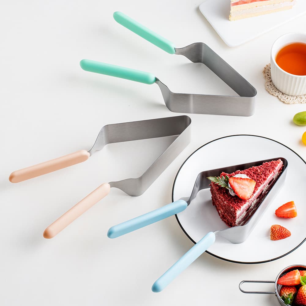 Stainless Steel Triangular Cake Cutter and Divider Cake Transfer Tool