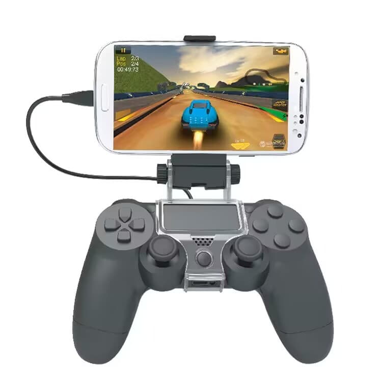 Phone Holder for PS4 Game Controller, P4 Wireless Controller Clip, P4 Bluetooth Game Controller Stand