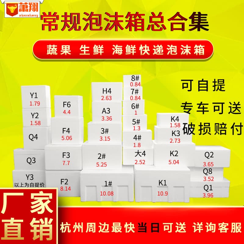 Foam boxes (No. 12345678) for postal services, vegetables, fruits, loquats, and bayberries, suitable for e-commerce.