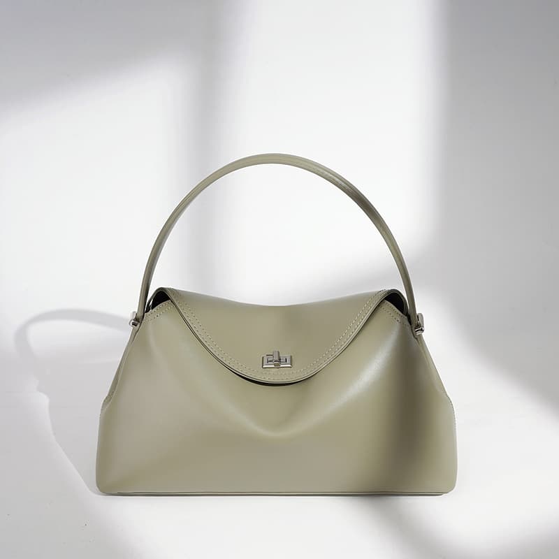 Cowhide Simple Pillow Bag Casual Commute Crossbody Bag for Women Premium Genuine Leather Shoulder Large Capacity Handbag