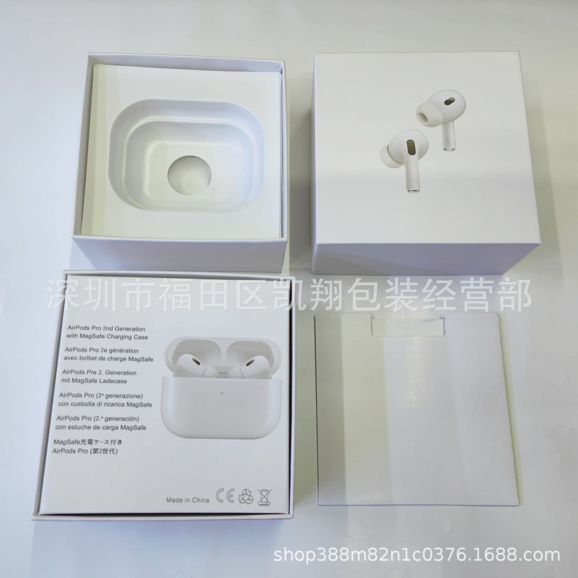 5th generation Pro 2 earphones high-end packaging box, 5th generation Bluetooth earphone cardboard box, TWS earphones unisex in-stock packaging.