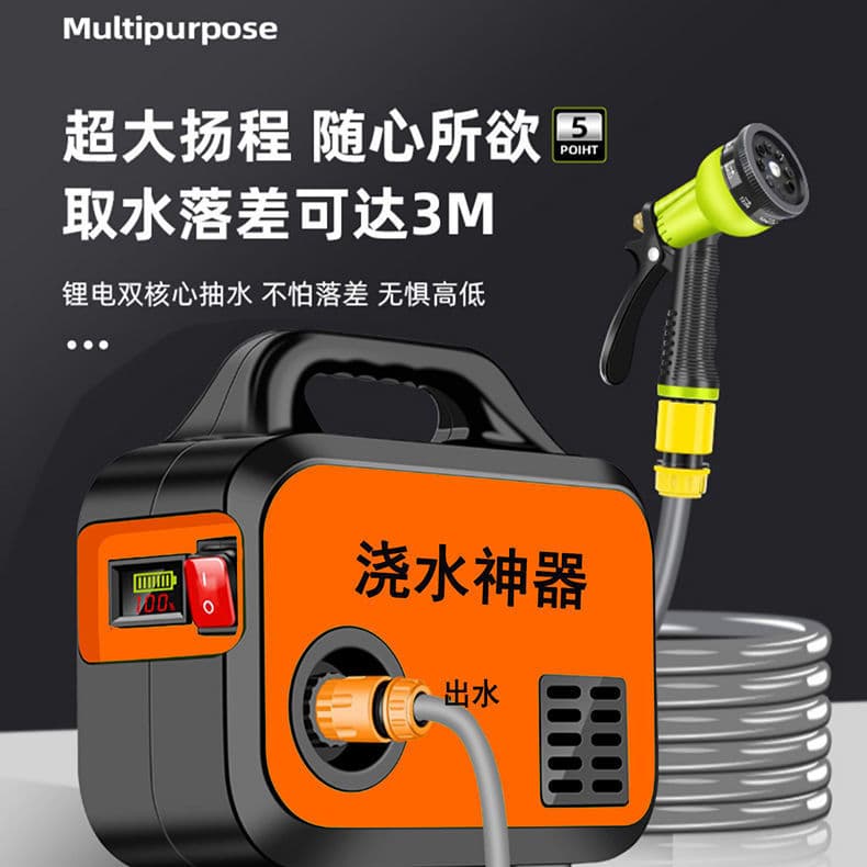 Small Charging Water Pump for Vegetable Garden Irrigation, Home Use Lithium Battery Water Pump for Watering and Irrigation