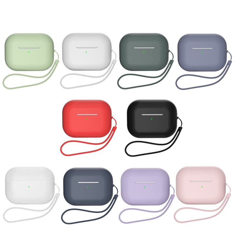 Apple AirPods Silicone Case Protective Cover Suitable For AirPods Pro 2 Anti-Lost Rope Protection Shell Motorcycle Equipment Accessories