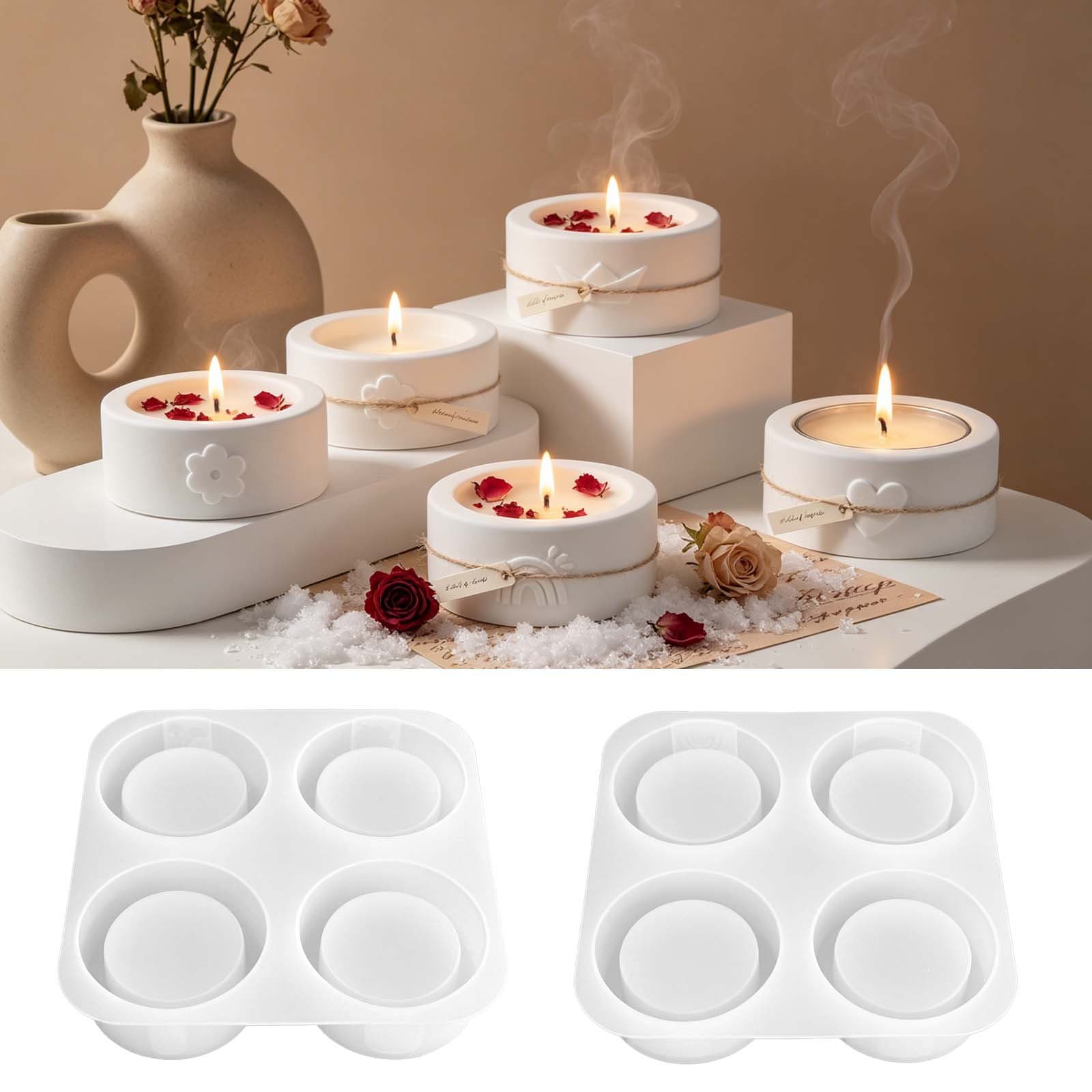 Fat Yaya diy flower love scented candle cup candlestick cylindrical silicone mold Amazon