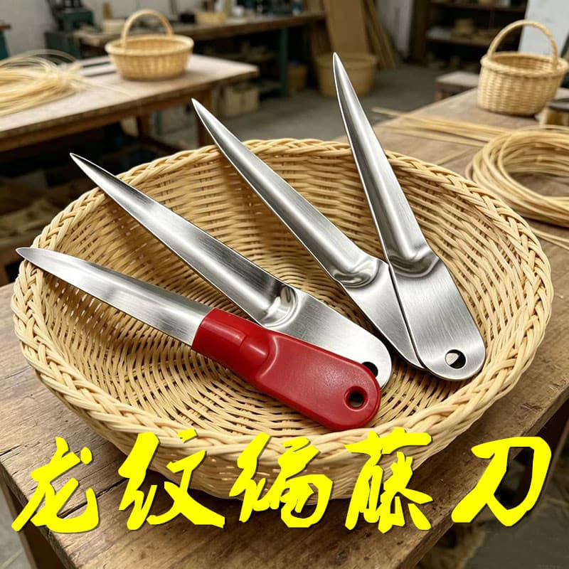 Rattan weaving tools, stainless steel dragon pattern rattan weaving pry knife, handmade rattan weaving furniture, bamboo basket and rattan art auxiliary