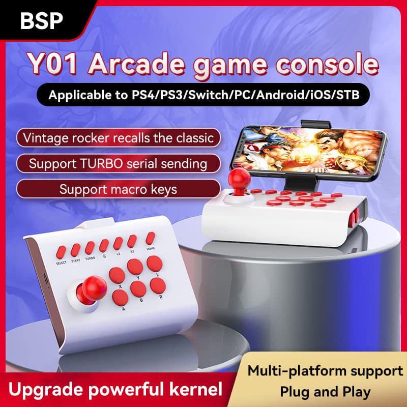 Bluetooth Wireless 2.4G Game Controller Y01 Joystick for PC Android iOS Phone Switch TV PS3 PS4