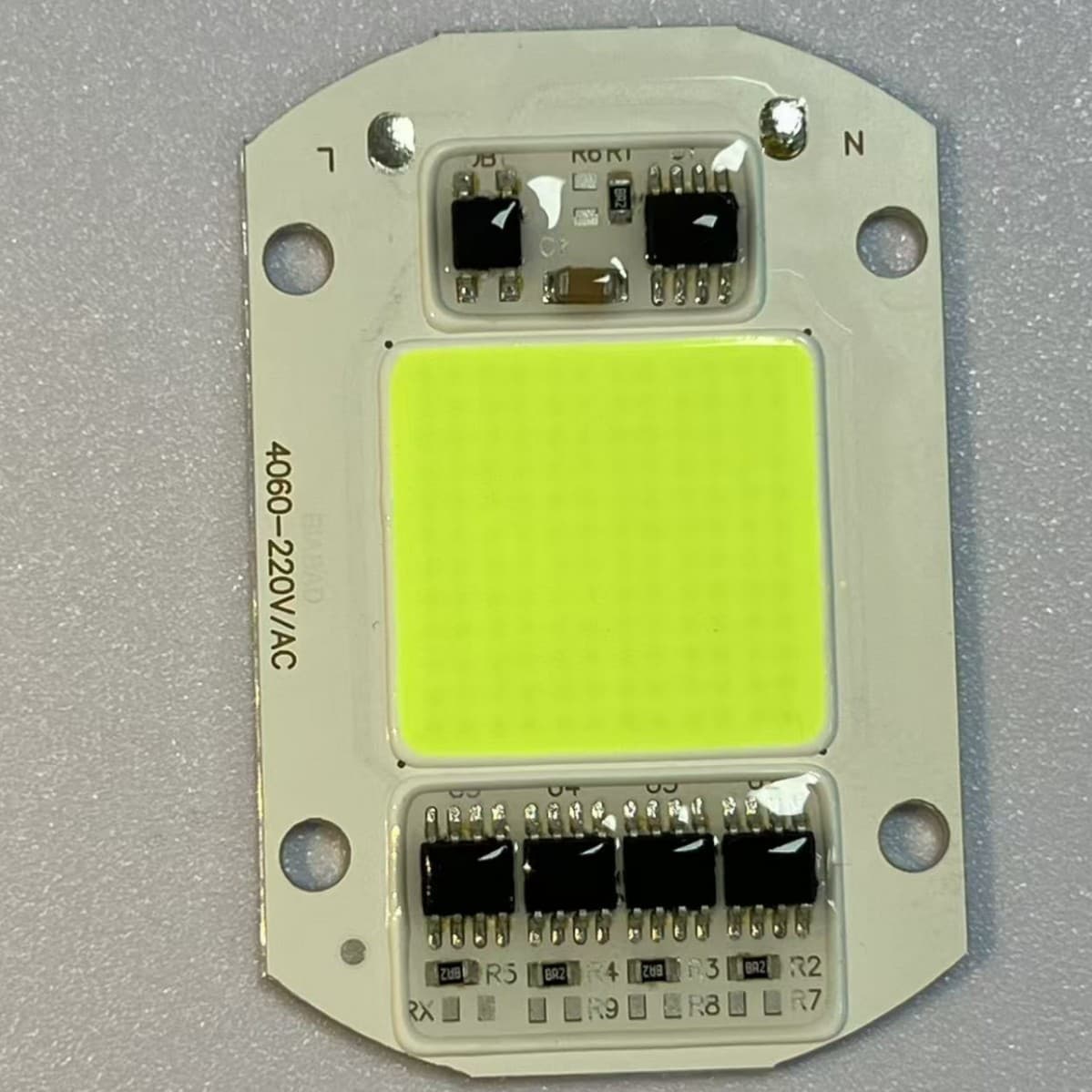 Driver-free 220V50W integrated LED light source floodlight light board high-brightness spotlight street light chip light board