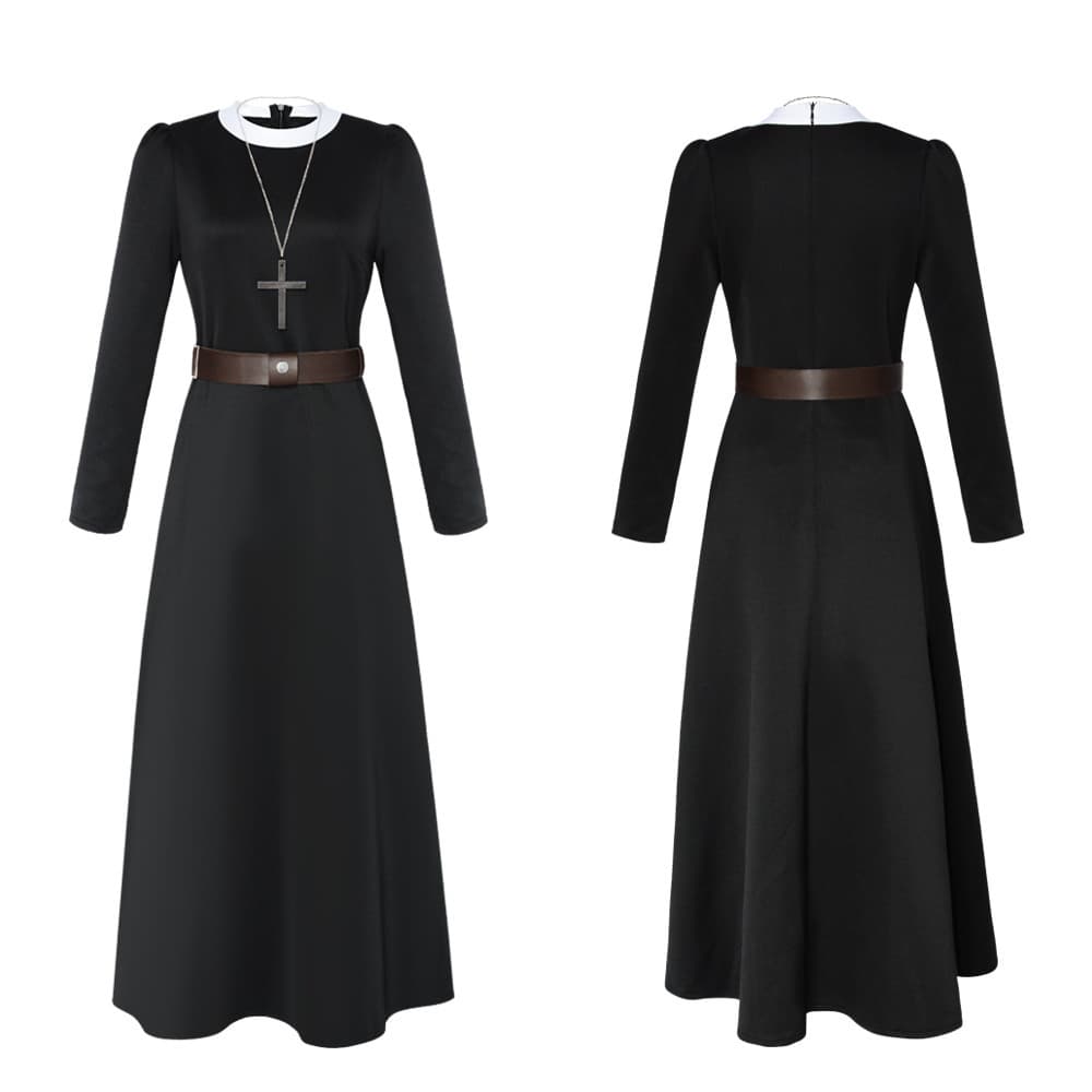 Halloween cos costume movie conjuring 2 nun costume demon nun cosplay role play factory ready stock