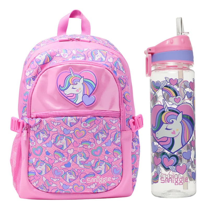 Australian Smiggle Large Kids Backpack, Cartoon Casual Backpack for Primary and Secondary School Students