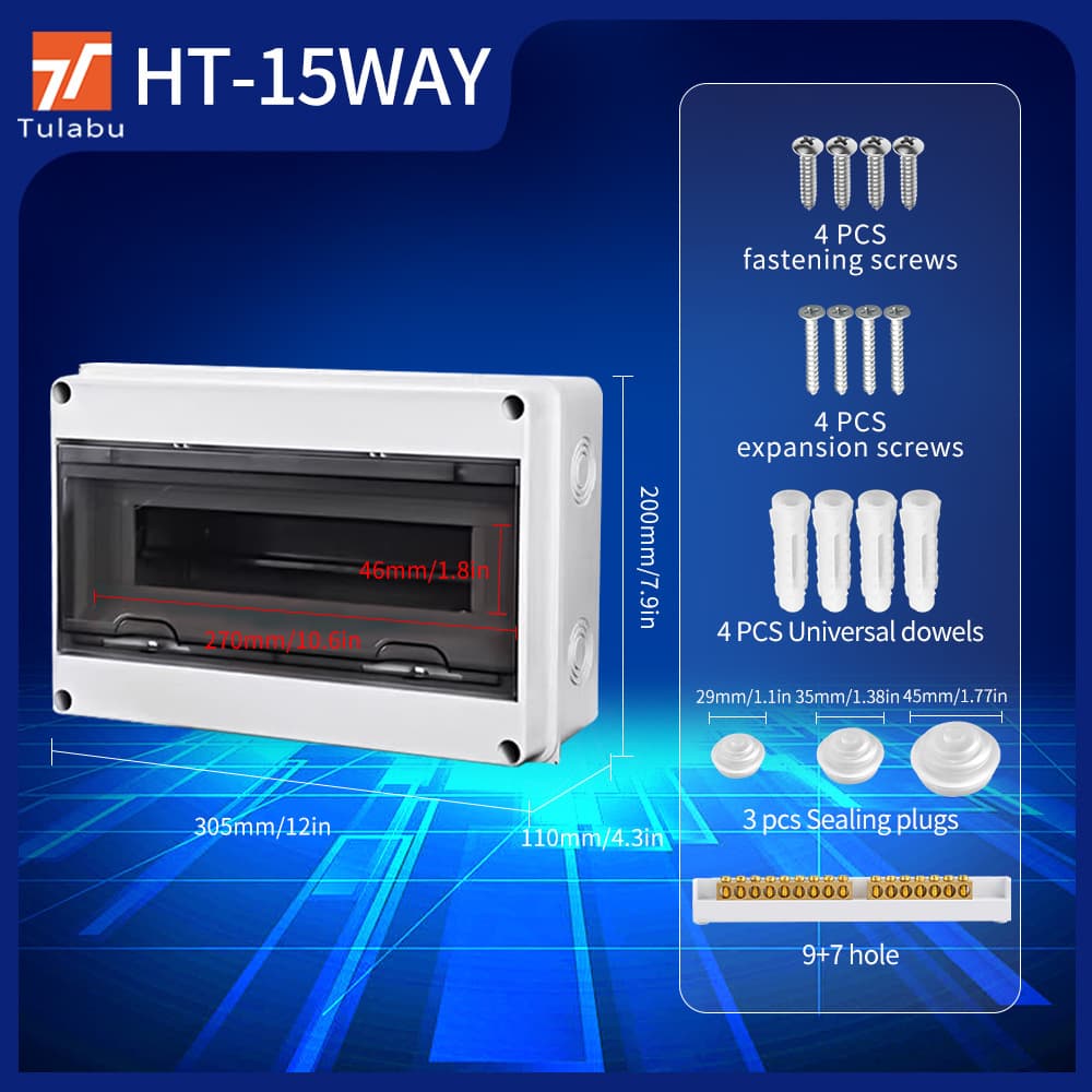Cross-border Outdoor Waterproof Distribution Box HT Series Household IP65 Plastic Charging Station Low Voltage Box Circuit Breaker Box Meter Box