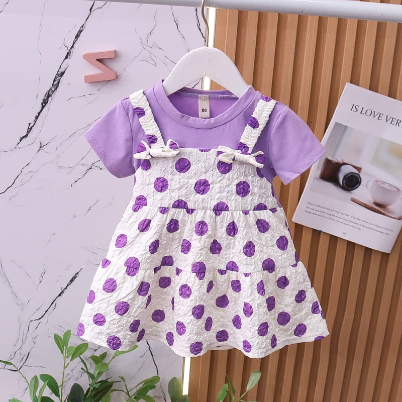 Girls' Dress 1-3 Years Baby Summer Cotton Princess Dress for Toddlers