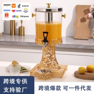 Cross-border Source Gold-Plated Juice Fountain Ice Bucket with Dragon Juice Machine PC Bucket Set Hotel Buffet Juice Bucket