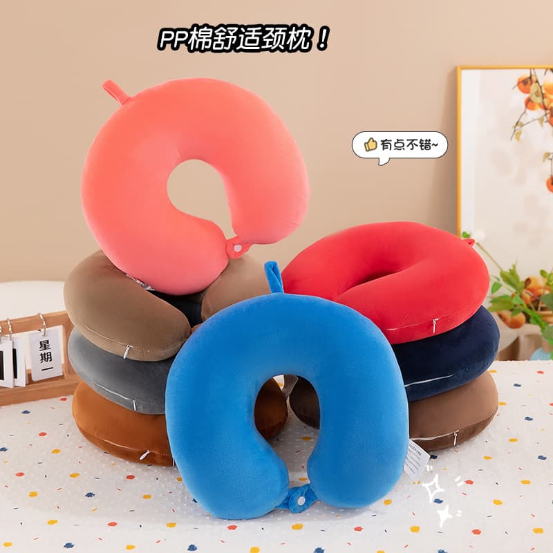 Neck Pillow U-shaped, Logo Customizable Car Headrest Pillow, Outdoor Travel U-shaped Pillow, Wholesale Manufacturer with Printing