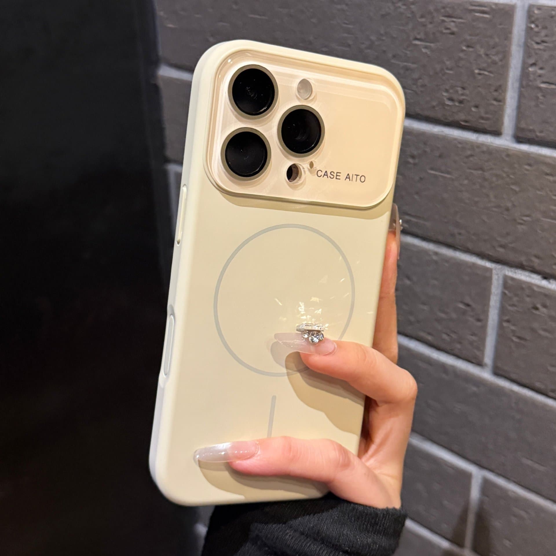 Liquid Silicone Skin-Feel Magnetic Fine Ring Case for iPhone 17 Pro Max, Compatible with iPhone 16 Protective Cover