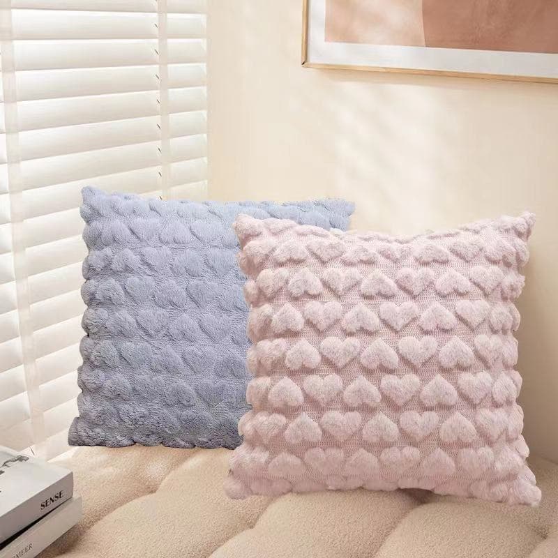 New heart-shaped quilted plush pillowcases, plush sofa pillows, bed headrest pillows, and lumbar pillowcases, exclusively supplied to cross-border buyers.