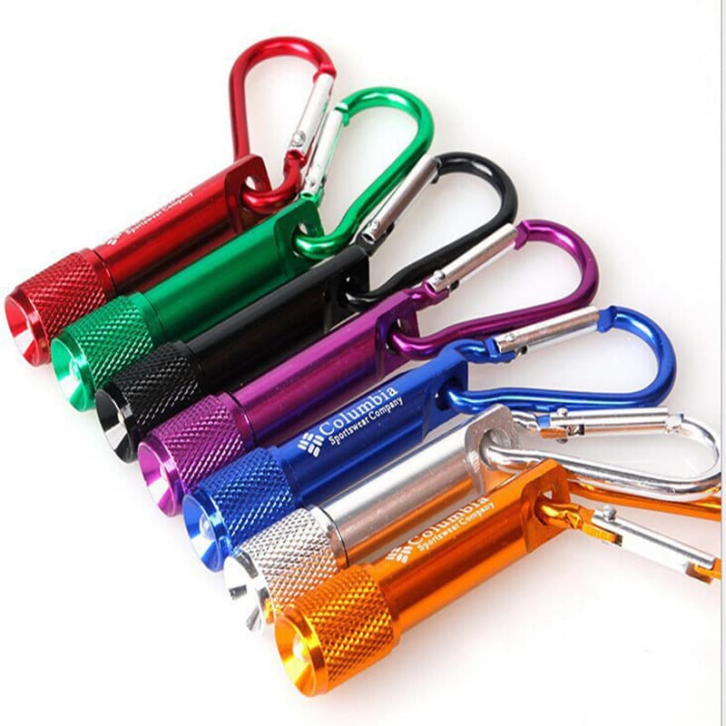 Carabiner Mini Flashlight Aluminum Alloy Outdoor High-Power Small LED Flashlight Wholesale Logo Gift