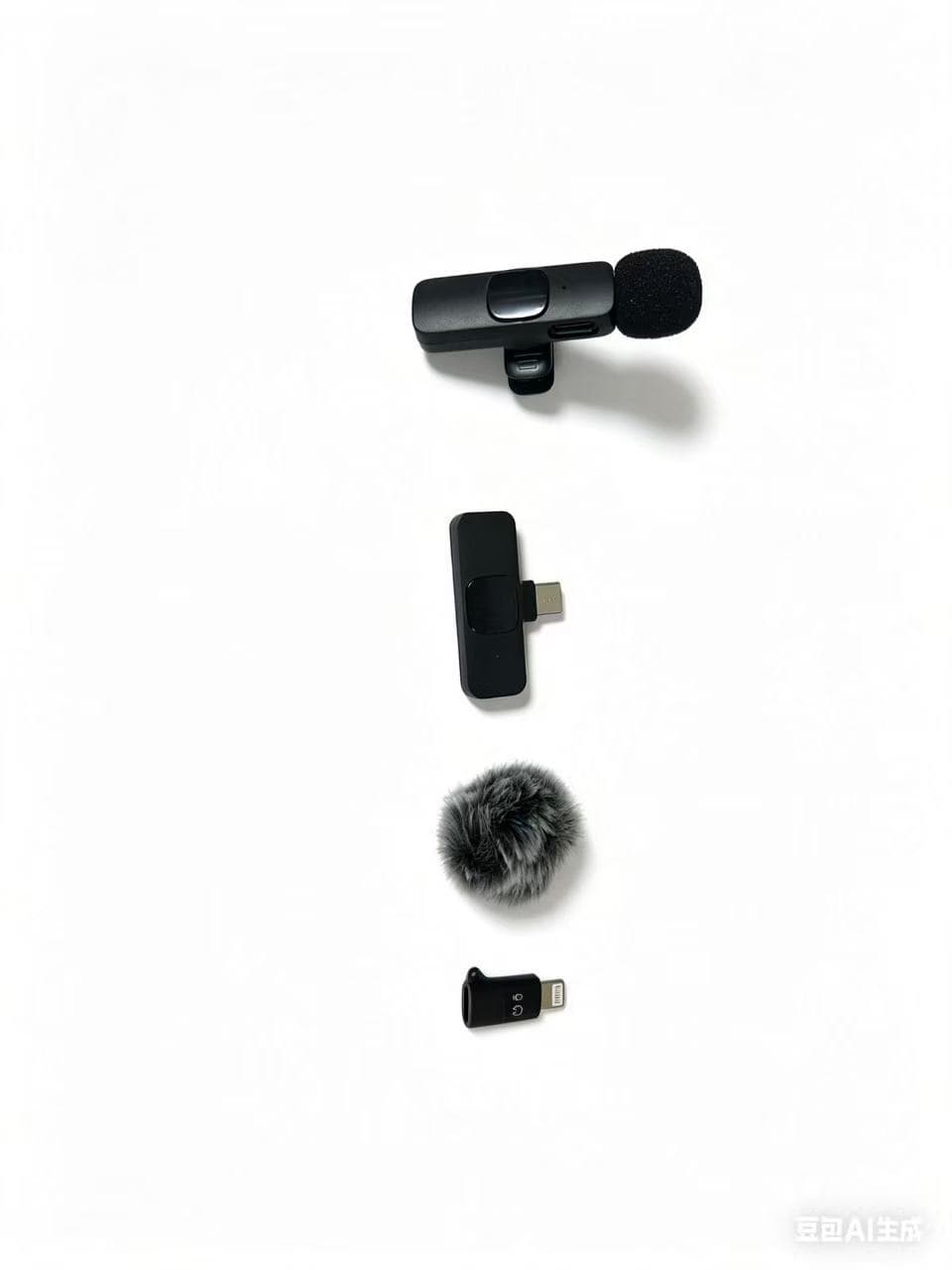 Cross-border Source Factory One-to-Two Wireless Lavalier Microphone for Live Streaming, Vlogging, and Recording Wireless Microphone Clip-on Mic