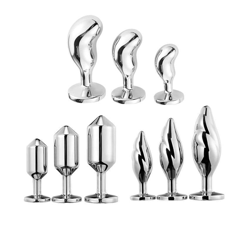 G-Spot Metal Anal Plug Men Women Wearable Rhinestone Foreplay Self-Pleasure Adult Sex Toy