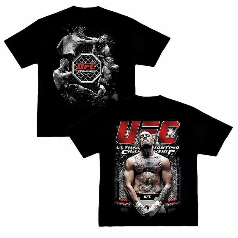 MMA Cotton Sports Training Fighting UFC Printed Short Sleeve